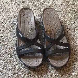 Crocs Wedged Sandals NWOT